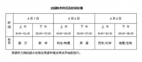 高考6月7日至9日举行 监考老师每场轮换