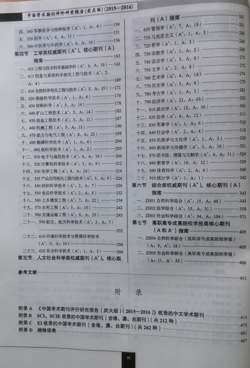 《中国学术期刊评价研究报告（武大版）2015-2016》