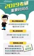 2019考研今年10月10日起报名 12月22日至23日考试